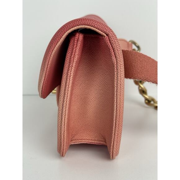 Chanel Caviar Quilted Sunset On The Sea Waist Bag – Coral with Gold Hardware C-1 - Picture 3 of 16